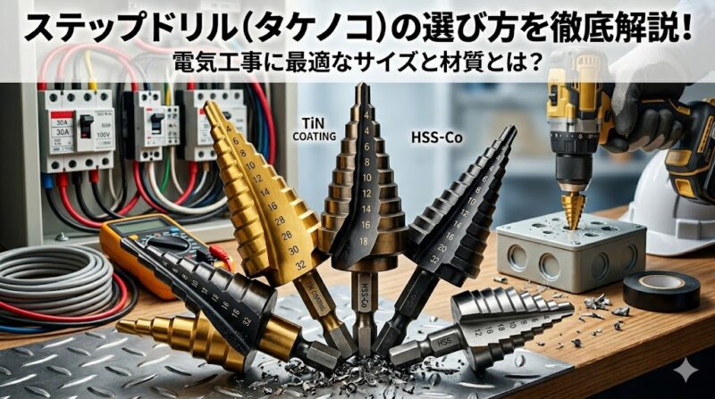 ステップドリル（タケノコ）の選び方を徹底解説！電気工事に最適な 